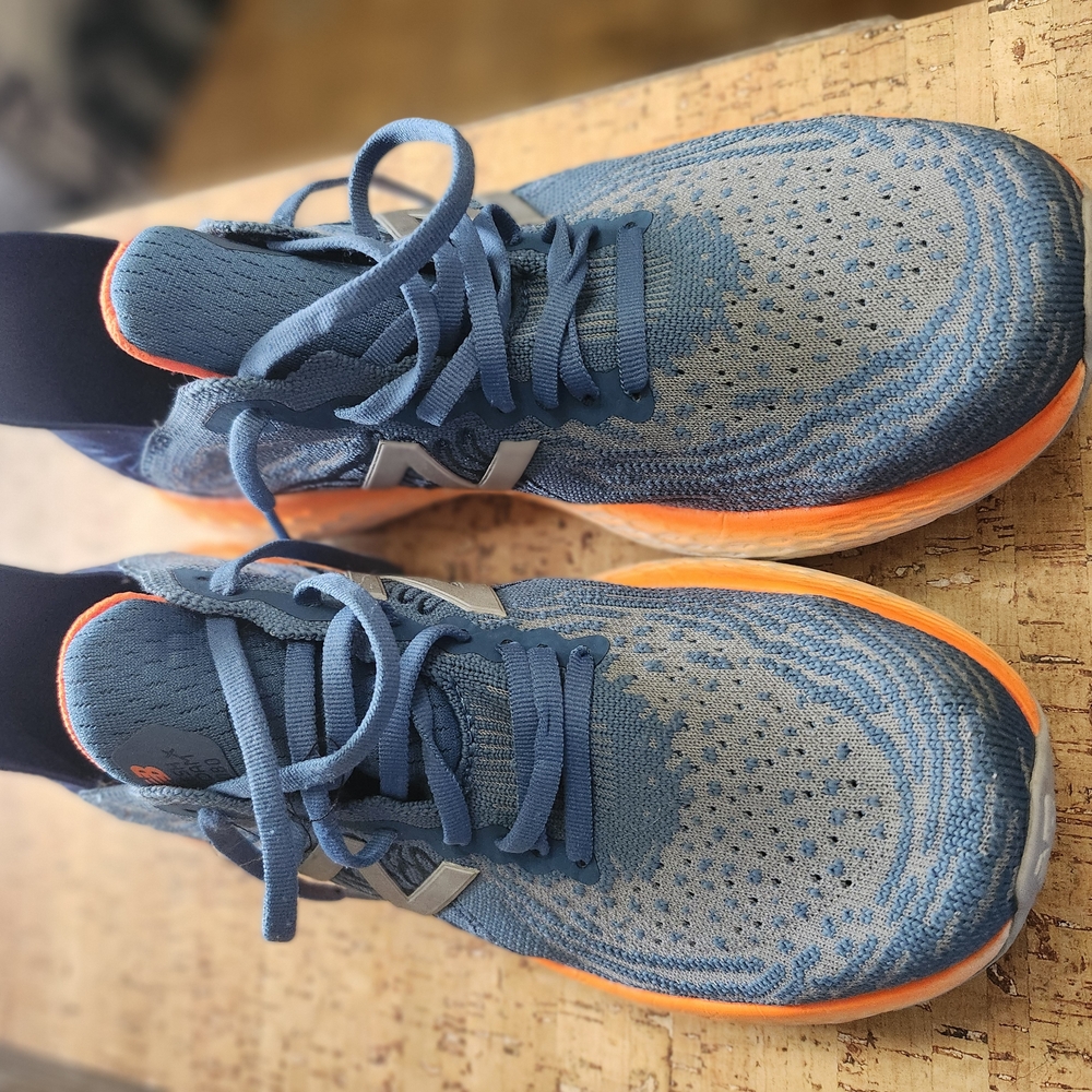New Balance Vibrant Blue and Orange Sneakers